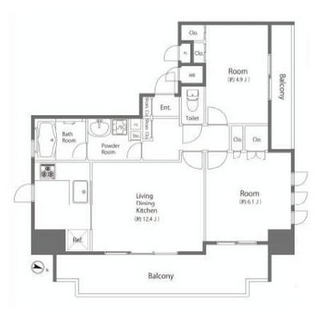 東京都北区赤羽１丁目 賃貸マンション 2LDK