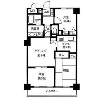 東京都板橋区舟渡２丁目 賃貸マンション 3DK