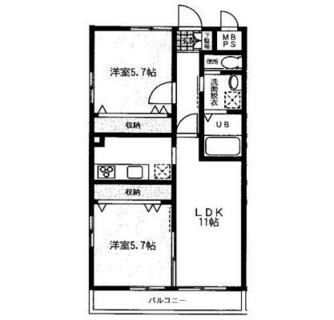 東京都北区志茂１丁目 賃貸マンション 2LDK