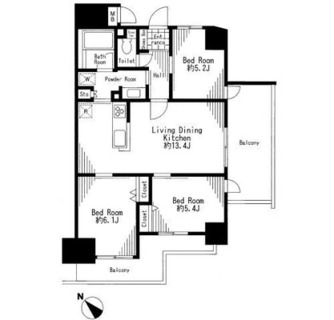 東京都北区東十条２丁目 賃貸マンション 3LDK