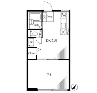 東京都品川区上大崎２丁目 賃貸アパート 1DK