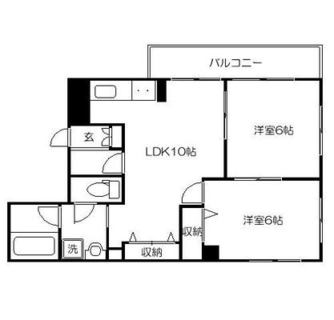 東京都北区岩淵町 賃貸マンション 2LDK