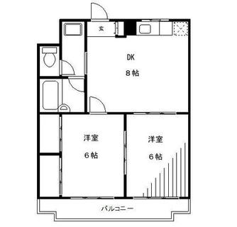 東京都北区東十条６丁目 賃貸マンション 2DK